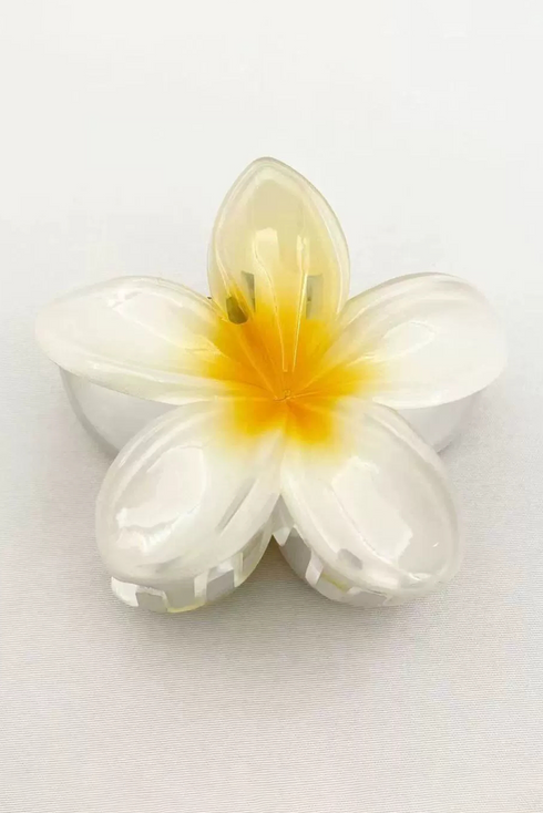 Tropical Frangipani Shape Acrylic Claw Hair Clip