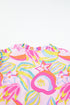 Tropical Parrot Print Ruffle Flutter Sleeve Mini Dress