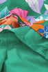 Tropical Print Flutter Sleeve Tiered Maxi Dress