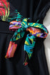 Tropical Print Wrap Style Tie Waist Swim Dress