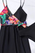 Tropical Print Wrap Style Tie Waist Swim Dress