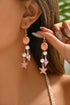 Tropical Starfish Pearl And Conch Shell Dangle Earrings