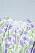 Tulip Floral Print Contrast Trim A Line Midi Dress