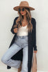 Tunic Length Long Sleeve Shift Silhouette Cardigan