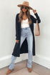 Tunic Length Long Sleeve Shift Silhouette Cardigan