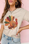 Turkey Bird Motif Graphic Design T Shirt