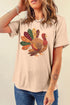 Turkey Bird Motif Graphic Design T Shirt