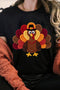 Turkey Embroidered Short Sleeve Shift Graphic Tee