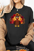 Turkey Embroidered Short Sleeve Shift Graphic Tee