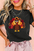 Turkey Embroidered Short Sleeve Shift Graphic Tee
