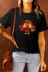 Turkey Embroidered Short Sleeve Shift Graphic Tee