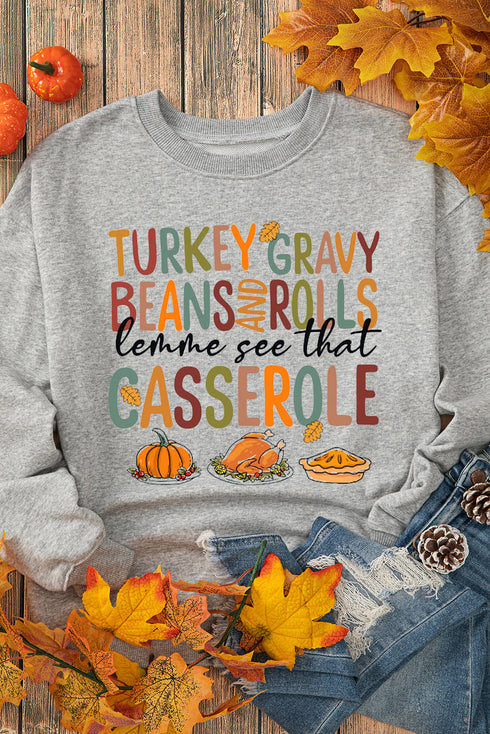 Turkey Gravy Beans And Rolls Graphic Sweatshirt