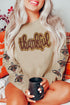 Turkey Themed Thankful Graphic Rustic Inspired Layering Sweatshirt