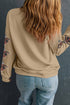 Turkey Themed Thankful Graphic Rustic Inspired Layering Sweatshirt