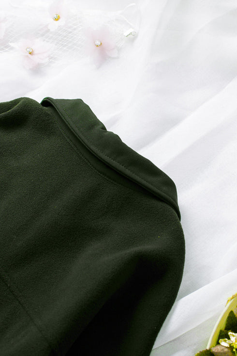 Turn Down Collar Buttoned Shirt Jacket