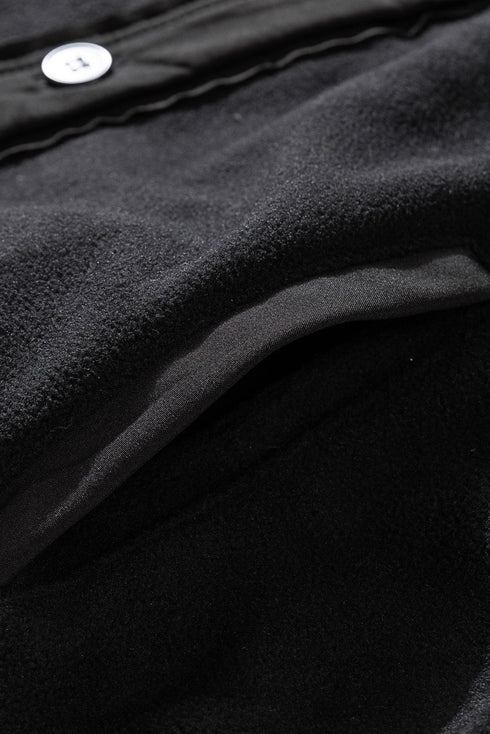 Turn Down Collar Buttoned Shirt Jacket