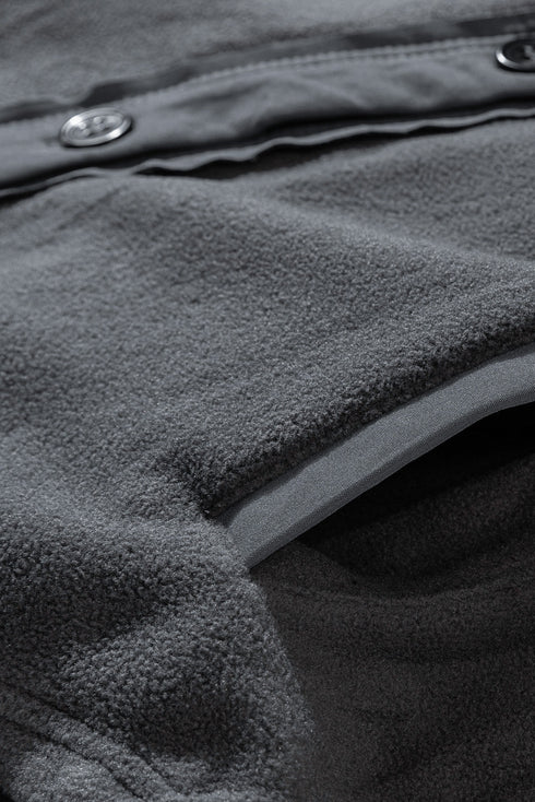 Turn Down Collar Buttoned Shirt Jacket