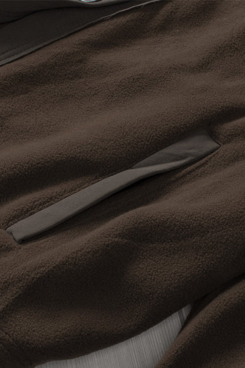 Turn Down Collar Buttoned Shirt Jacket