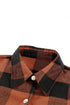 Turn Down Collar Casual Plaid Print Shacket