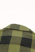 Turn Down Collar Casual Plaid Print Shacket