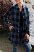 Turn Down Collar Casual Plaid Print Shacket