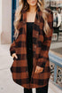 Turn Down Collar Casual Plaid Print Shacket