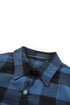 Turn Down Collar Casual Plaid Print Shacket