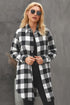Turn-Down Collar Plaid Shirt Coat