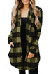 Turn-Down Collar Plaid Shirt Coat