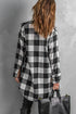 Turn-Down Collar Plaid Shirt Coat