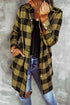 Turn-Down Collar Plaid Shirt Coat