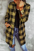 Turn-Down Collar Plaid Shirt Coat