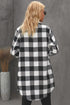 Turn-Down Collar Plaid Shirt Coat
