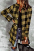 Turn-Down Collar Plaid Shirt Coat