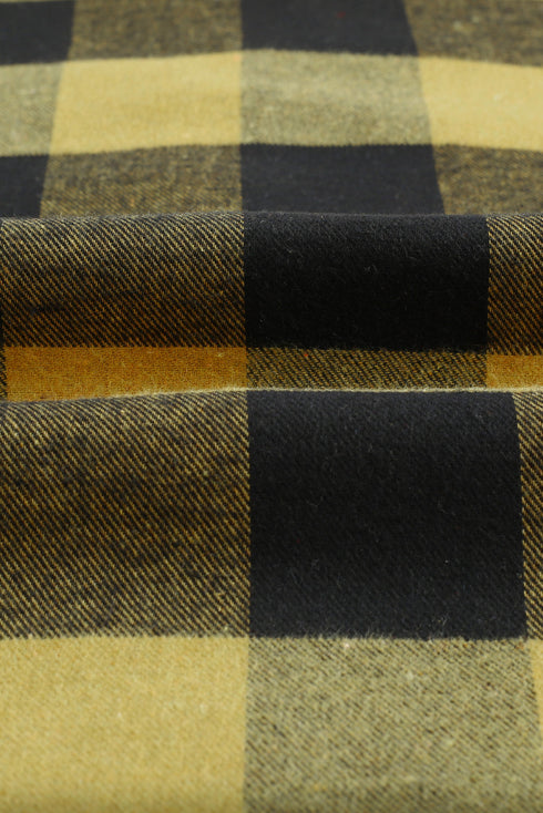 Turn-Down Collar Plaid Shirt Coat