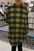 Turn-Down Collar Plaid Shirt Coat