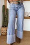 Turn Up Cuff Wide Leg Loose Denim Jeans