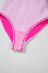 Twist Front Cutout Detail Geometric Trim One Piece Swimsuit
