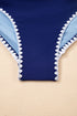 Twist Front Cutout Detail Geometric Trim One Piece Swimsuit