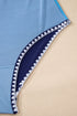 Twist Front Cutout Detail Geometric Trim One Piece Swimsuit