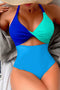 Twist Front Cutout Halter One Piece Swimsuit