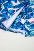Twist Front Empire Waist Tropical Print Tankini Top