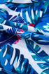 Twist Front Empire Waist Tropical Print Tankini Top