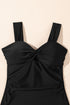 Twist Front Ruched Cutout One Piece Swimsuit