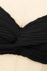 Twist Front Ruffle Strap Textured Bikini Set