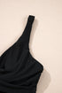 Twist Front V Neck Empire Waist Swim Tankini Top