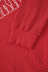 Twist Ribbed Merry Letter Graphic Corded Long Sleeve Top