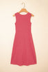 Twisted Bust V Neck Sleeveless A Line Mini Dress
