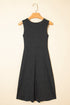 Twisted Bust V Neck Sleeveless A Line Mini Dress