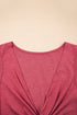 Twisted Bust V Neck Sleeveless A Line Mini Dress